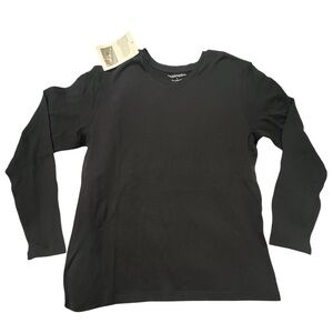 Women's MERIGREENY Black Long Sleeve Tee S